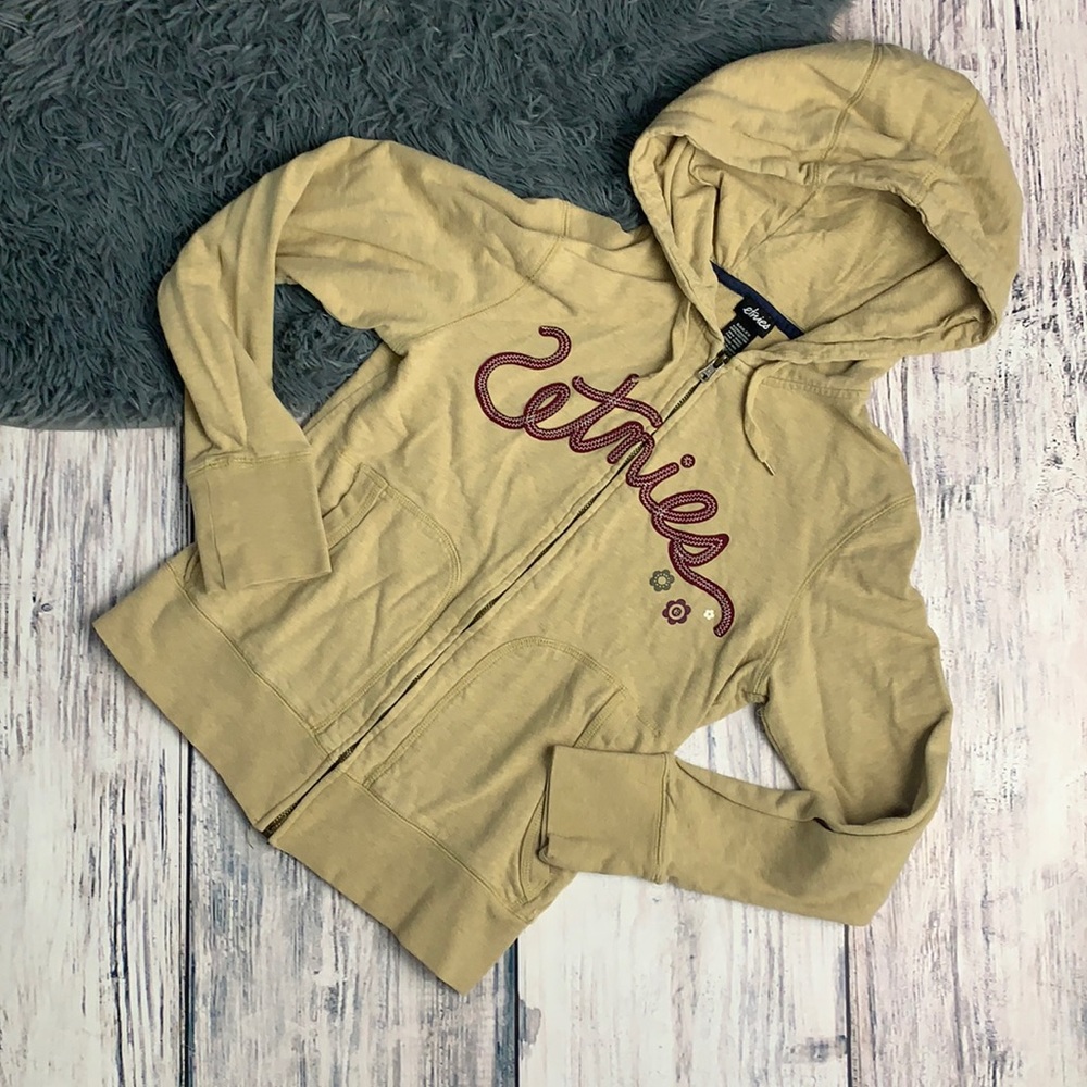 Beige Etnies Zip-up Hoodie